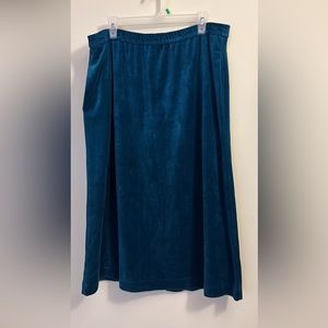 Velvety Turquoise Coldwater Creek Midi Skirt 🌹